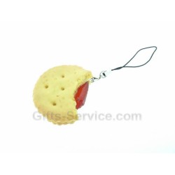 Strawberry  Biscuit Phone Chain