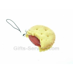 Strawberry  Biscuit Phone Chain