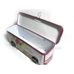 Tin box with print