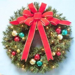 Lighted Christmas Wreath