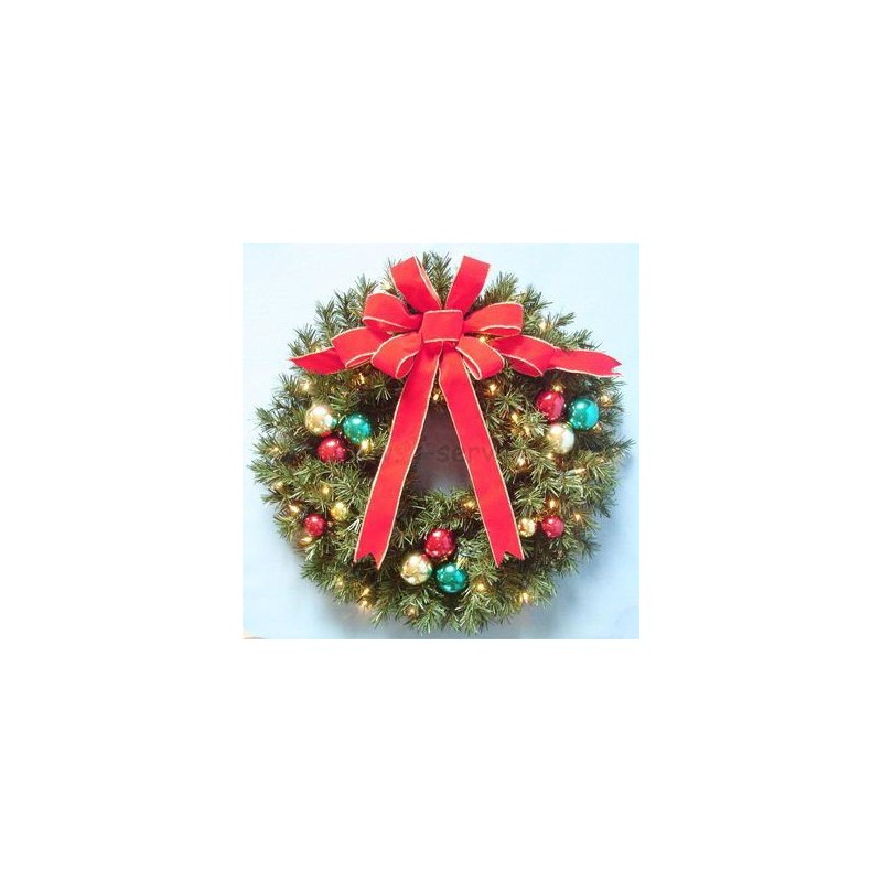 Lighted Christmas Wreath