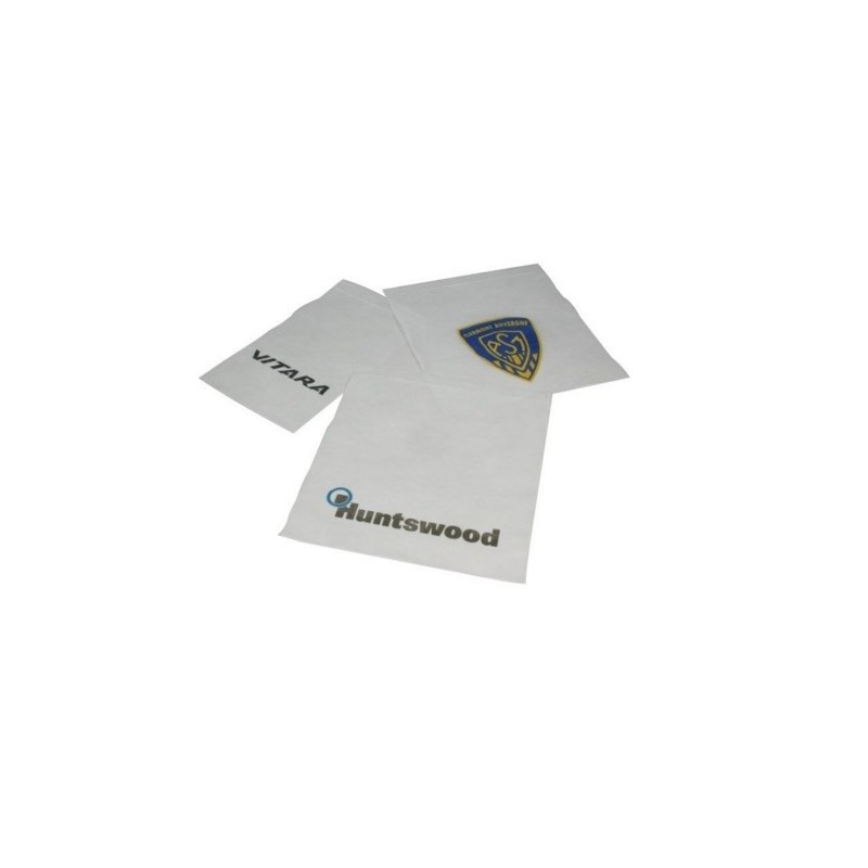 Advertising headrest protectors with print