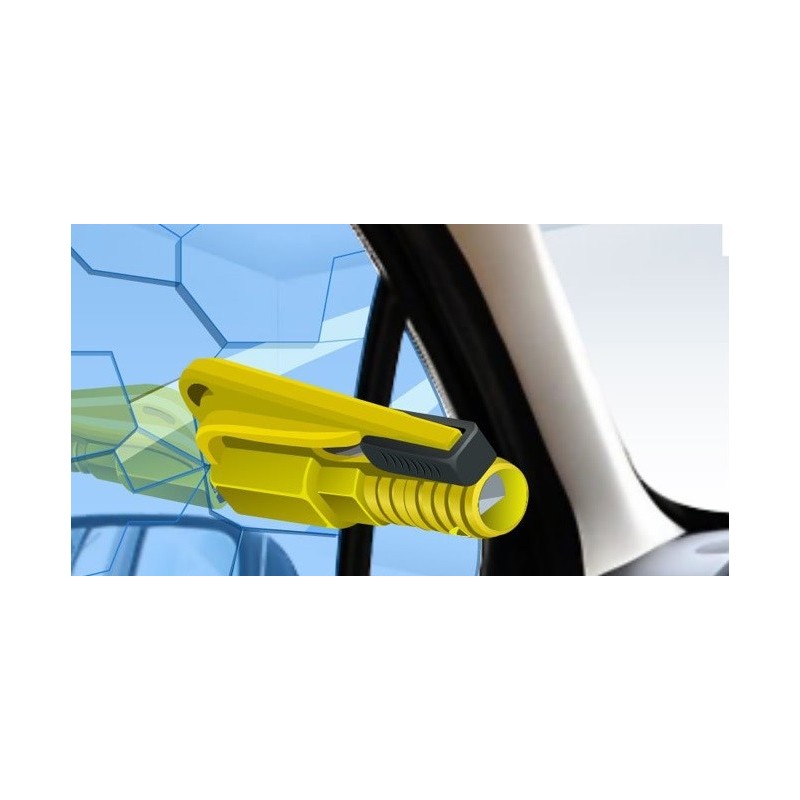 Reklamní bezpečnostní multifunkční kladívko a řezák na pásy a píštalka, přívěsek