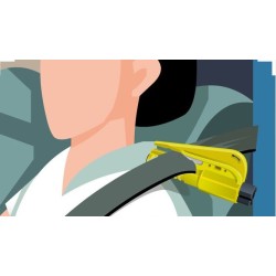 Reklamní bezpečnostní multifunkční kladívko a řezák na pásy a píštalka, přívěsek
