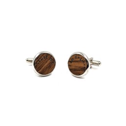 Custom made wooden advertising cufflinks