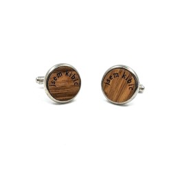 Custom made wooden advertising cufflinks