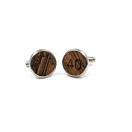 Custom made wooden advertising cufflinks