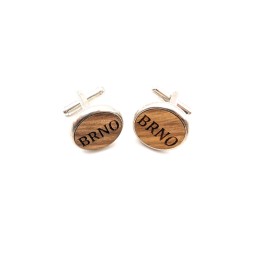 Custom made wooden advertising cufflinks