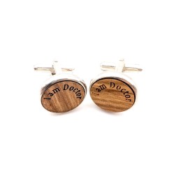 Custom made wooden advertising cufflinks