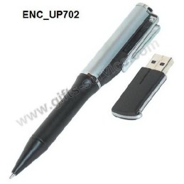 Firemní dárkové nerezové pero s USB flash diskem na zakázku