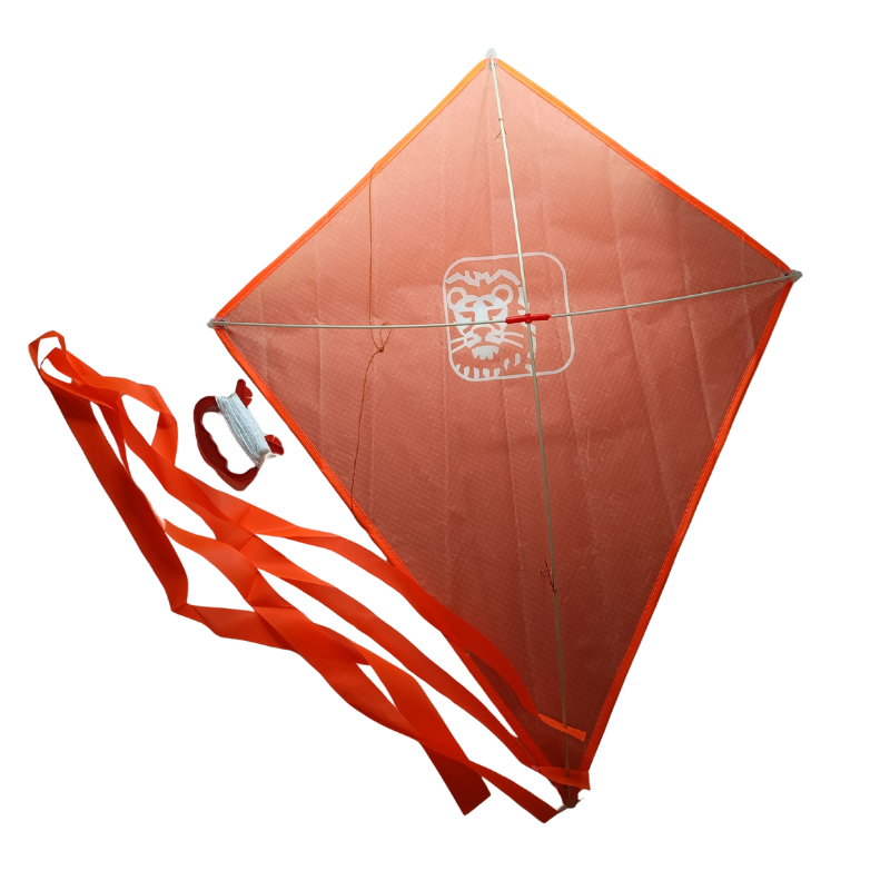 Promotional Flying Kite with Tail – Custom Print (Orange)