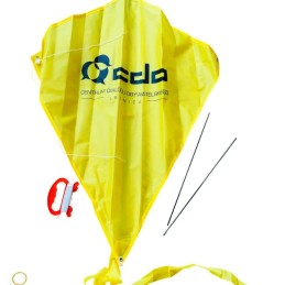 Promotional Flying Kite with Tail – Custom Print (Yellow)
