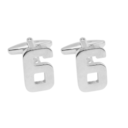 Metal Number Cufflinks – Custom Numbers (6)