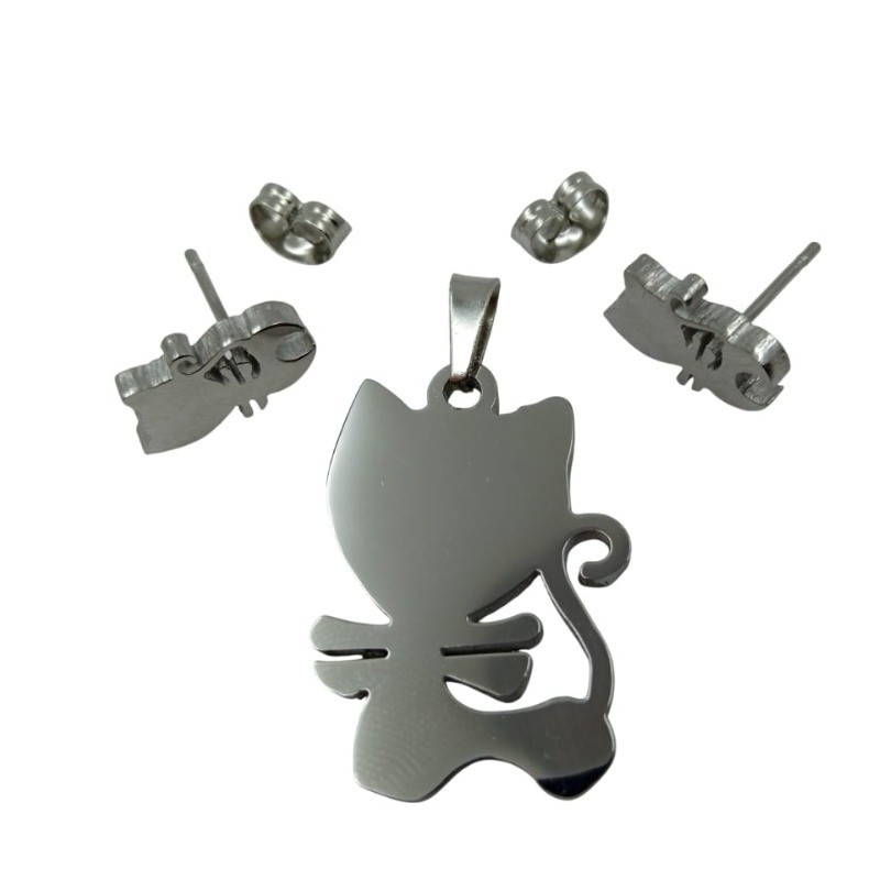 Katzen-Schmuckset – Werbegeschenk mit Tiermotiv für Einzelhandel und Branding