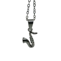 Silver Saxophone Necklace – Cultural Promotion & Music Branding Item