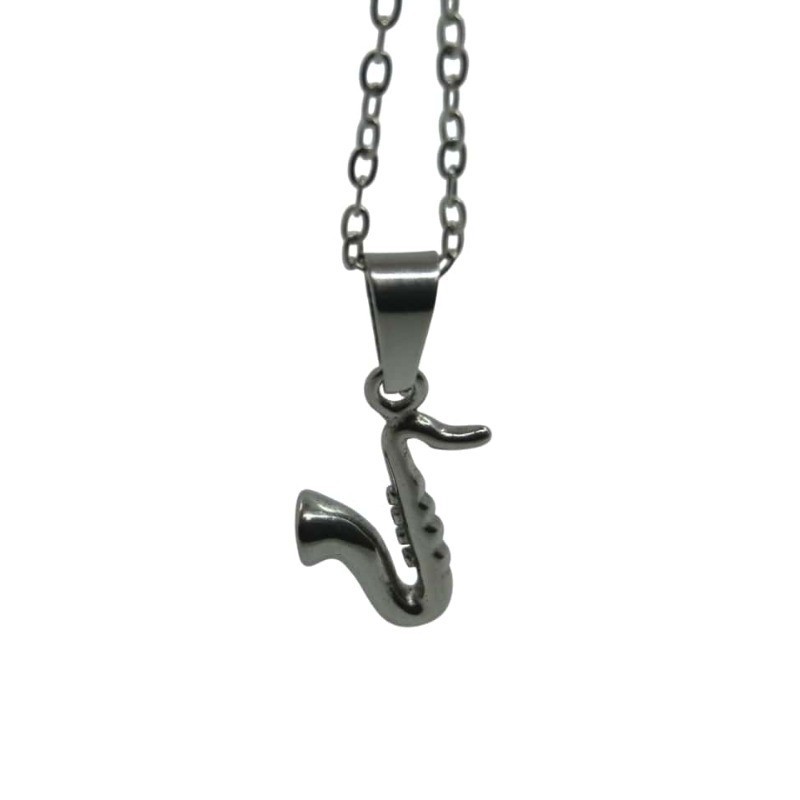 Silver Saxophone Necklace – Cultural Promotion & Music Branding Item