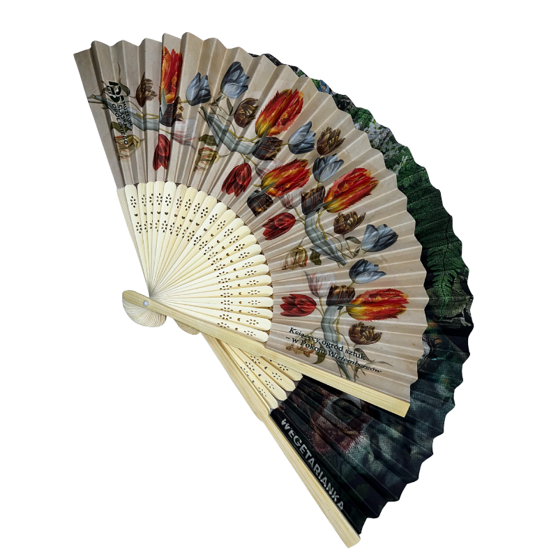Premium Wooden Hand Fan with Perforated Design for Elegant Brand Promotions