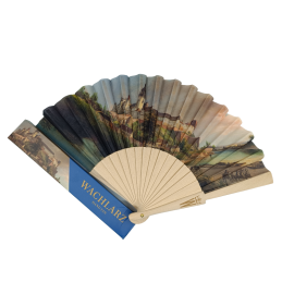 Custom Tourist Hand Fan with City Designs and Travel Branding