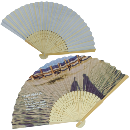Custom Event Hand Fan with Printed Message for Weddings and Celebrations