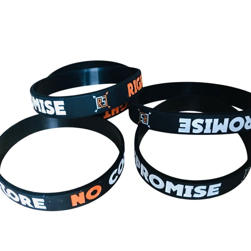 Black Silicone Wristbands – Motivational Design