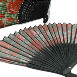 Custom Folding Hand Fan with Floral Design