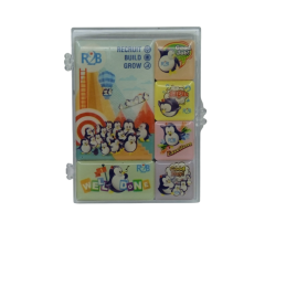 Custom Children Stamp Set with Case (Penguin Design)