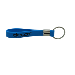 Silicone Keychain with Logo (Blue Version)
