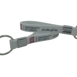 Custom Silicone Keychain Strap (White Edition)