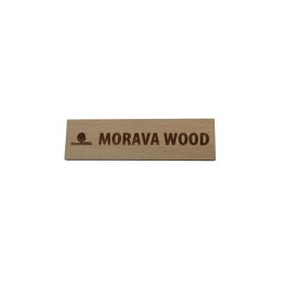 Individuelles Namensschild aus Holz (Logo mit Gravur)