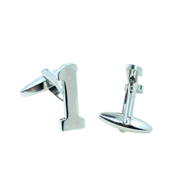 Polished Silver Number One Cufflinks for Corporate Recognition Awards