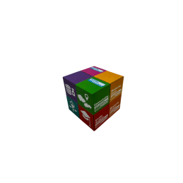 Custom Printed Magic Folding Cube for Corporate Data Visualization and Marketing