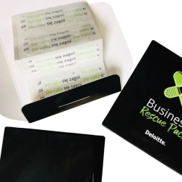 Custom Printed Adhesive Bandages for Promotional Business Rescue Kits