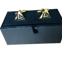 Custom Logo Gold-Plated Cufflinks in Premium Presentation Box