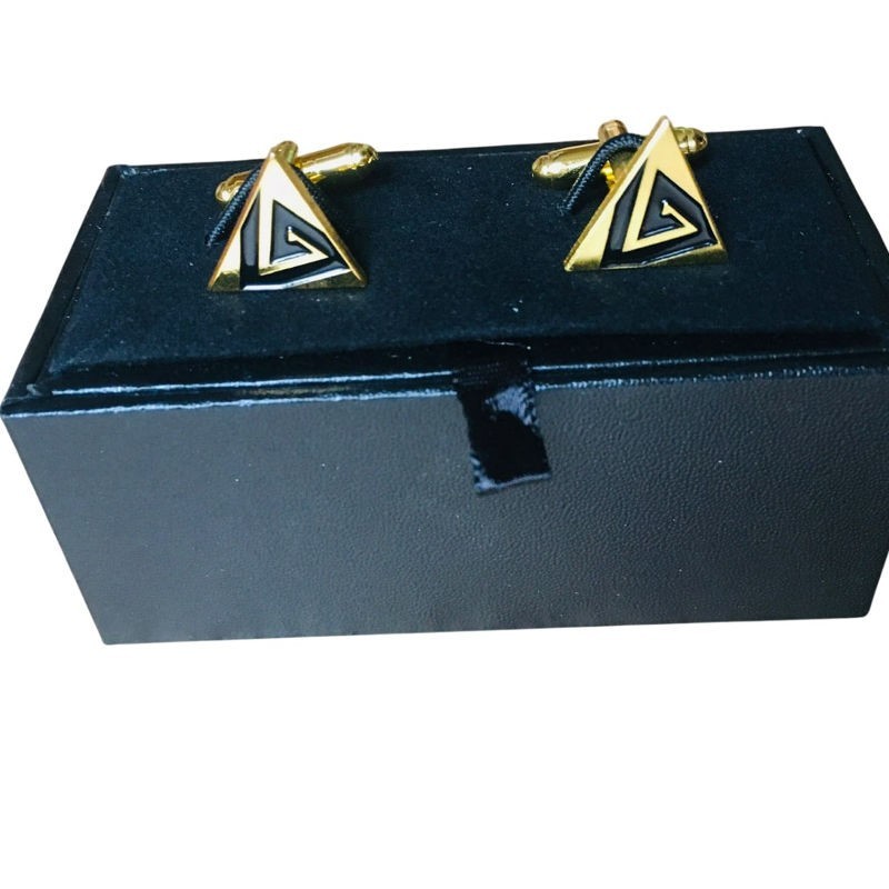 Custom Logo Gold-Plated Cufflinks in Premium Presentation Box