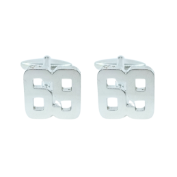 Custom Molded Silver-Finish Cufflinks for Premium Corporate Branding