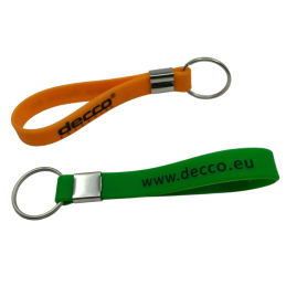 Custom Printed Silicone Loop Keyrings for Corporate Branding