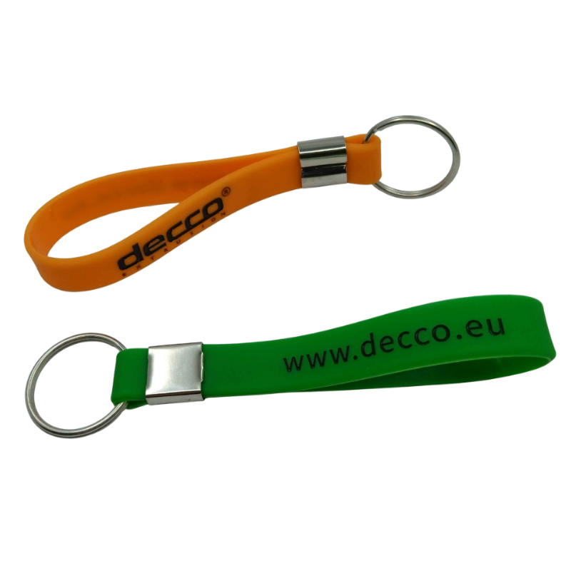 Custom Printed Silicone Loop Keyrings for Corporate Branding