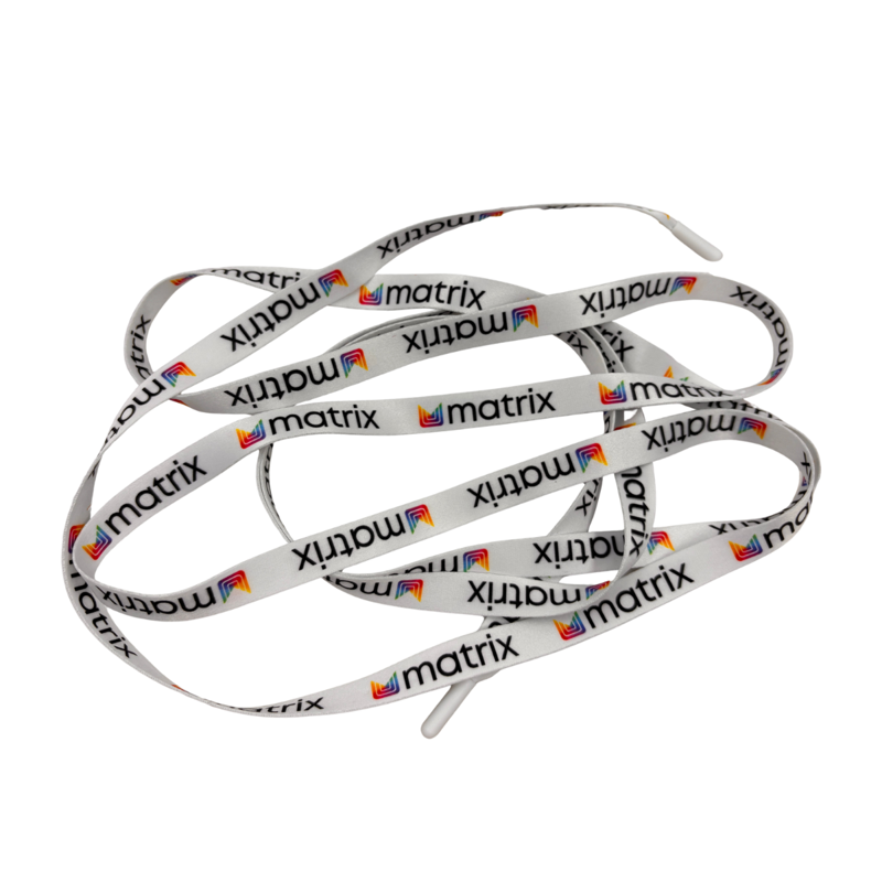 Custom Sublimated Flat Shoelaces for Corporate Branding and Team Gear