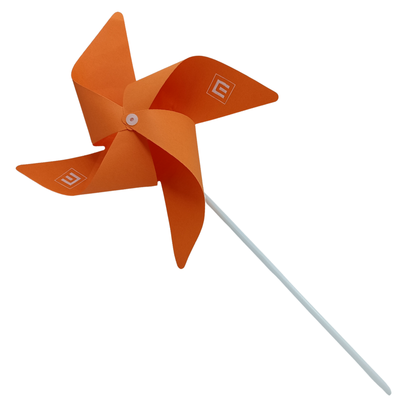 Custom Printed Paper Pinwheels for Corporate Outdoor Events