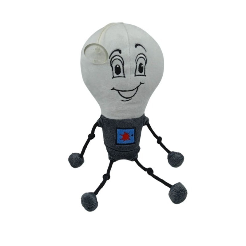 Custom Light Bulb Plush Mascot for Energy Sector Branding