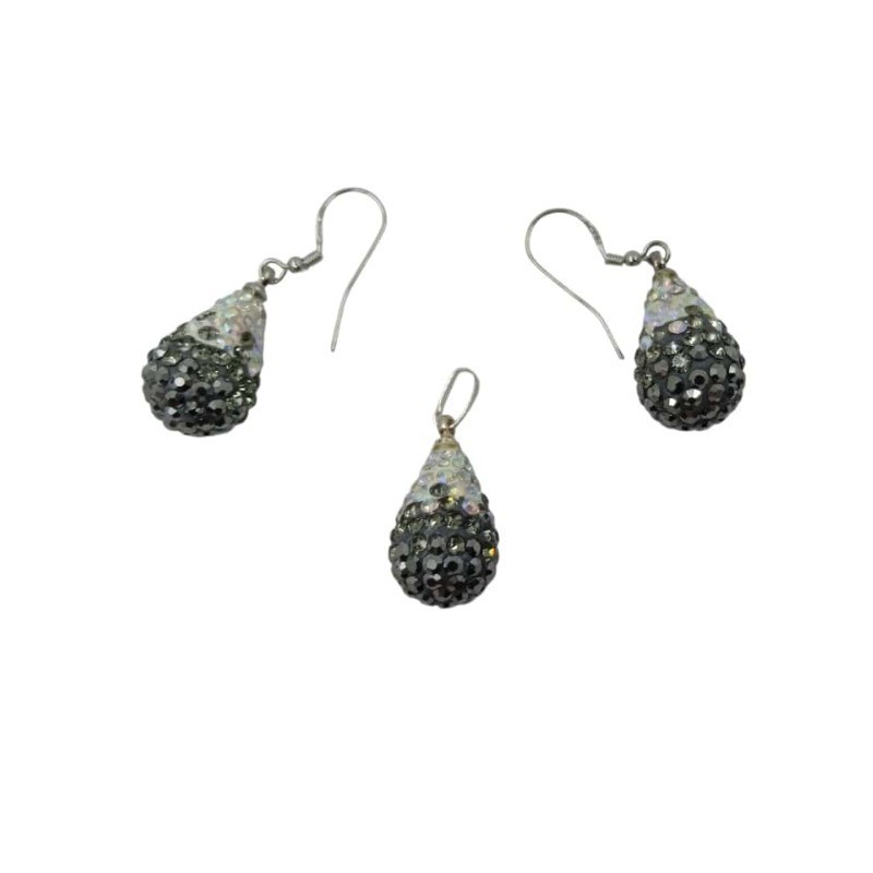 Pavé Crystal Teardrop Jewelry Set for Corporate Gifting