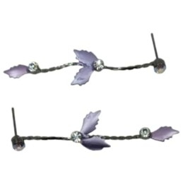 Purple Butterfly and Floral Motif Necklace for Boutique Retailers