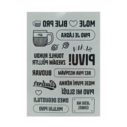 Custom Thematic Temporary Tattoo Sheet for Brewery Branding
