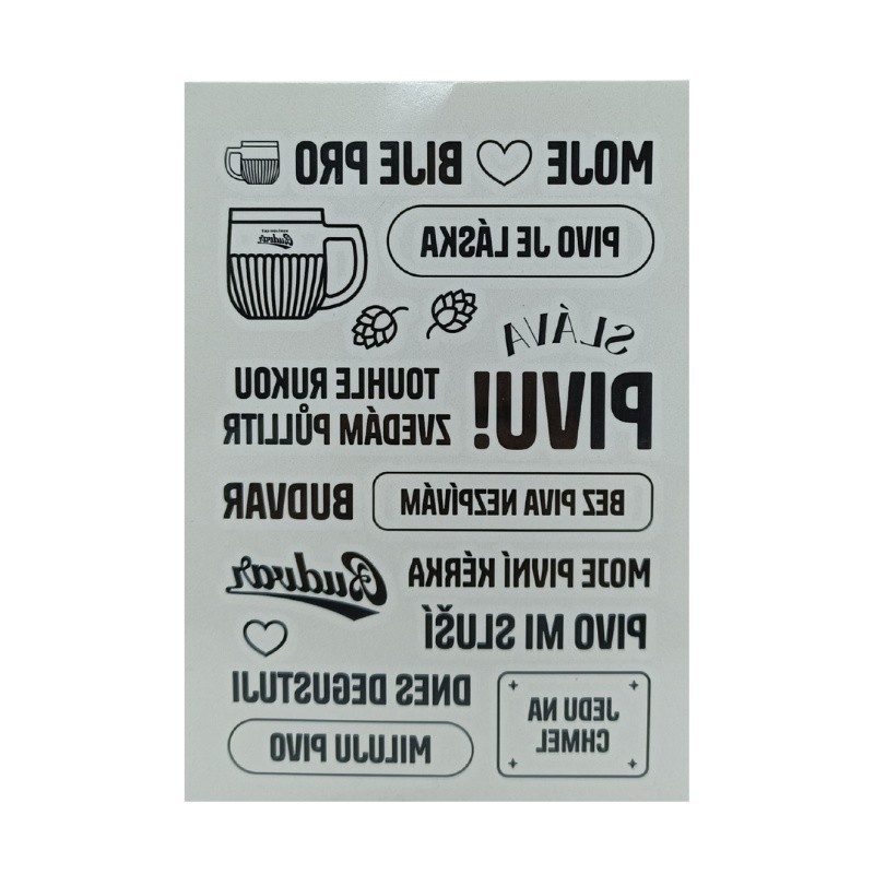 Custom Thematic Temporary Tattoo Sheet for Brewery Branding
