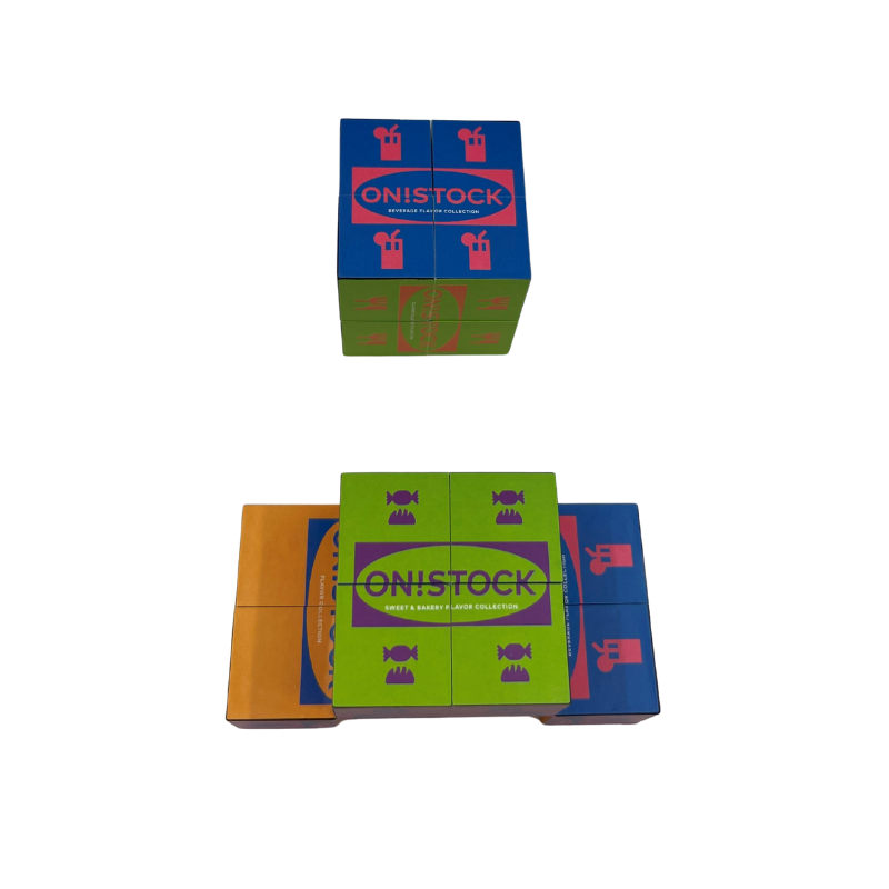 Custom Branded Interactive Folding Cube for Flavor Collections