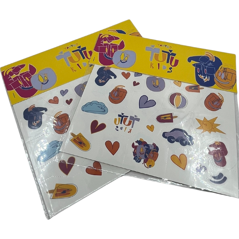 Custom Branded Retail Packaging for Kids' Temporary Tattoos